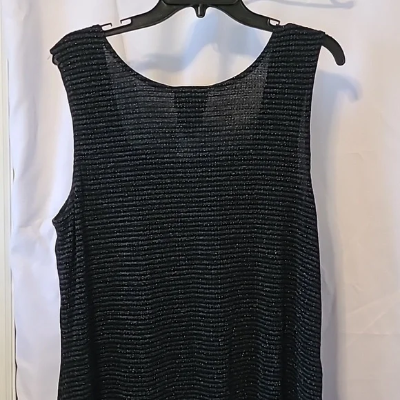 Joseph Ribkoff Black/Silver Sleeveless U Neck Top Womens Sz 18 - Picture 6 of 9